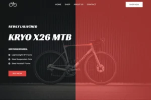 Cycle Bike, Scooter Mobility Online Store e-Commerce Website Template