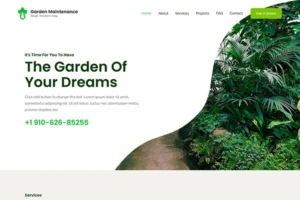 Gardening Services Website Template