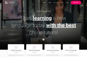 Language Tutors Website Template