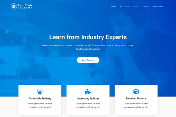 Online Software Courses Website Template
