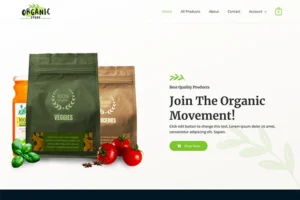 e-Commerce Online Store Organic Bio Website Template