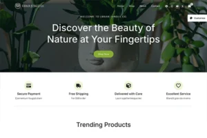 Generic e-Commerce Plant Shop Website Template